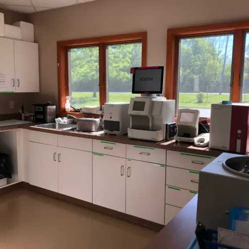 Room with Cabinets and lab equipment